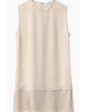 bej şifon sıfır kol içlik