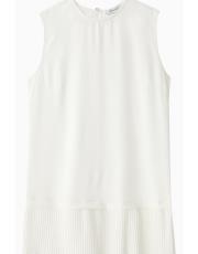 beyaz şifon sıfır kol içlik