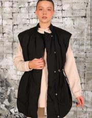 siyah puffy şişme yelek