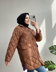 kahve cepli kısa mont 2