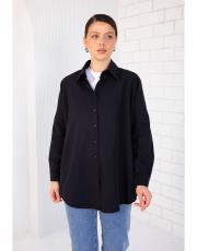 siyah basic poplin gömlek