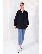 siyah basic poplin gömlek 2