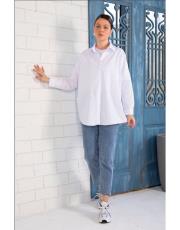 beyaz basic poplin gömlek 2