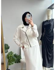 ekru cepli comfort etek takım