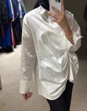 ekru bel büzgülü gömlek 2