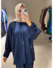 lacivert nervürlü gömlek