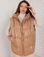 bej deri şişme yelek