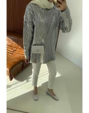 gümüş varaklı kazak