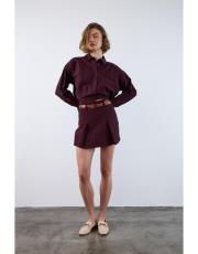 mürdüm poplin gömlek 2