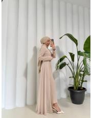 bej şifon detaylı tulum 2