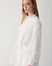 beyaz taşlı organze kap