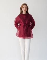 bordo taşlı organze kap 2