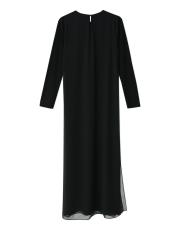 siyah şifon içlik elbise 2