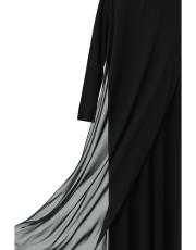 siyah şifon içlik elbise 3