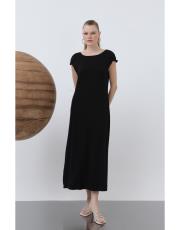 siyah kolu büzgülü uzun içlik 2