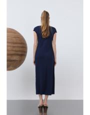 lacivert kolu büzgülü uzun içlik 2