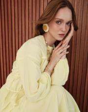 sarı pamuk vual etekli takım