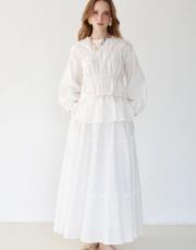 beyaz pamuk vual etekli takım 2