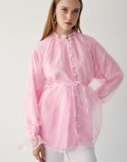 pembe organze gömlek