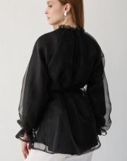 siyah organze gömlek 3