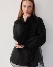 siyah organze gömlek 4