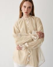 bej organze gömlek 2