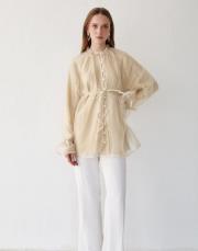 bej organze gömlek 5