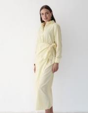 sarı poplin elbise 2