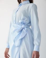 bebe mavi poplin elbise 4