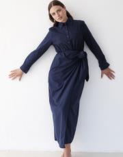 lacivert poplin elbise