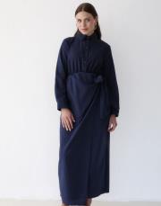 lacivert poplin elbise 4