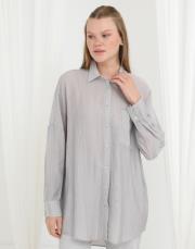 gri rayon gömlek