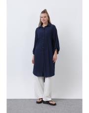 lacivert cepli tunik