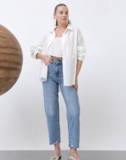 ekru modal gömlek 2