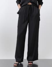 siyah saten kraş pantolon