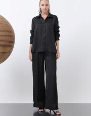 siyah saten kraş pantolon 2