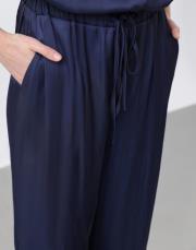 lacivert saten kraş pantolon