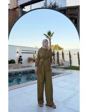 yağ yeşili saten crash takım