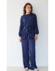 lacivert saten crash takım