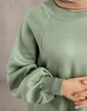 mint balon kol elbise 3