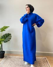 saks balon kol elbise