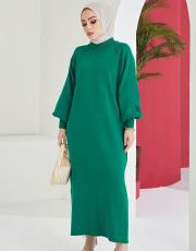 benetton balon kol elbise