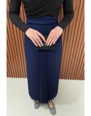 lacivert piliseli etek 3